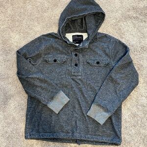 Jcrew fleece pull over hoodie